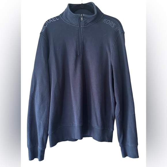 Michael Kors 81 Navy 1/2 Zip-Up Pull-Over Sweater - Picture 1 of 8